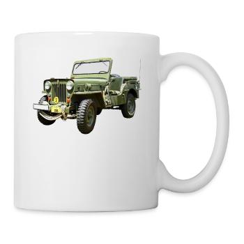 Jeep Willys Odtimer - Mug blanc - blanc - Droite