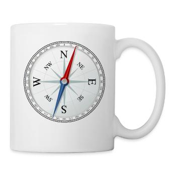 Kompass - Tasse - Weiß - Rechts