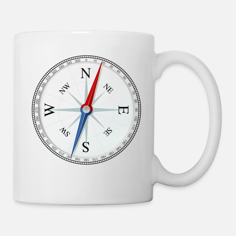 Kompass - Tasse - Weiß