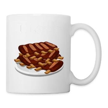 Spare Ribs, Spareribs, Rippen - Tasse - Weiß - Rechts