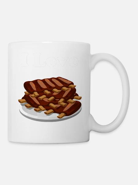 Spare Ribs, Spareribs, Rippen - Tasse - Weiß