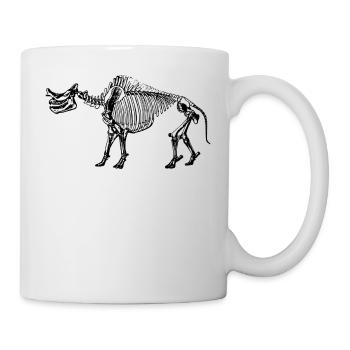 Dinosaurier Skelett - Tasse - Weiß - Rechts