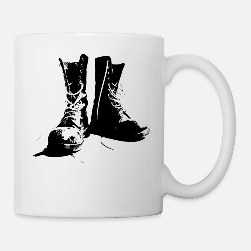 Stiefel - Tasse - Weiß