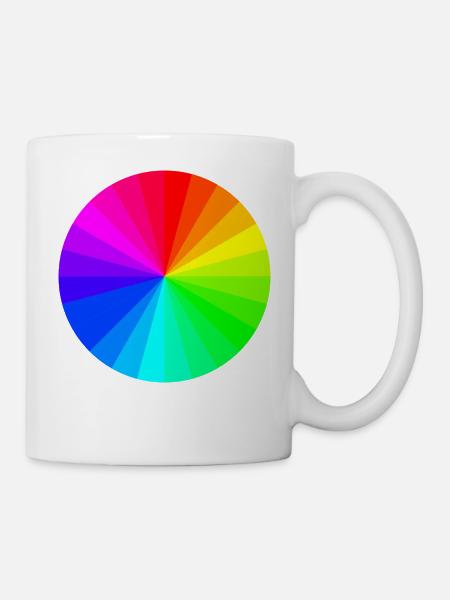Farbkreis - Tasse - Weiß