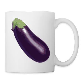aubergine - Mug blanc - blanc - Droite