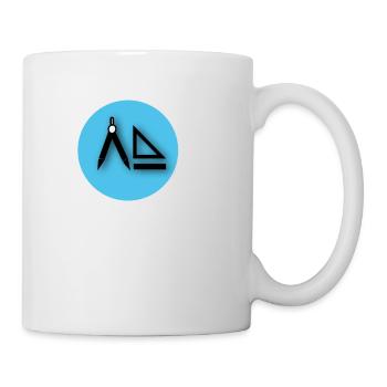 Symbol Icon Zirkel Dreieck Geodreieck - Tasse - Weiß - Rechts