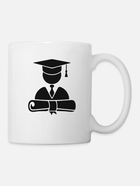 ICON Symbol Bachelor Master - Tasse - Weiß