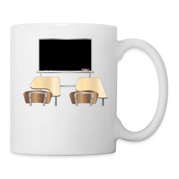 Klassenraum Schule Stuhl Tisch Stühle - Tasse - Weiß - Rechts