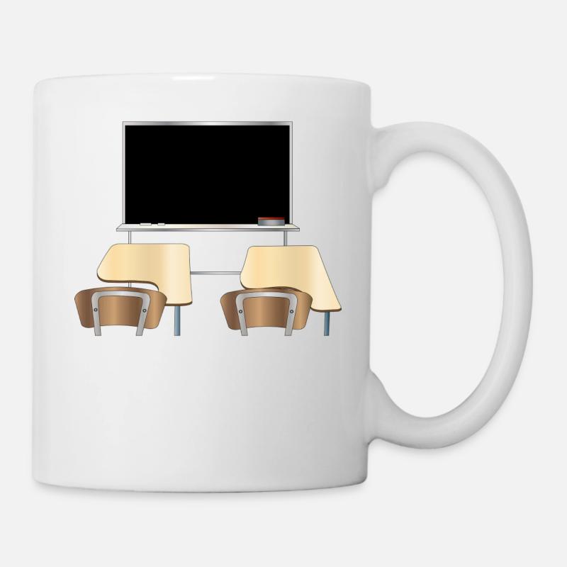 Klassenraum Schule Stuhl Tisch Stühle - Tasse - Weiß