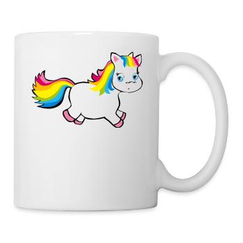 Unicorn pummel in rainbow colors Unicorn pink - Mug - white - Right