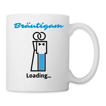 Bräutigam Loading... - Tasse - Weiß - Rechts