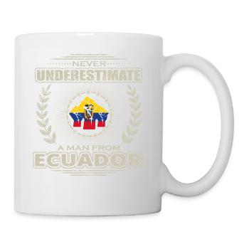 Never Underestimate Man ECUADOR png - Mug - white - Right
