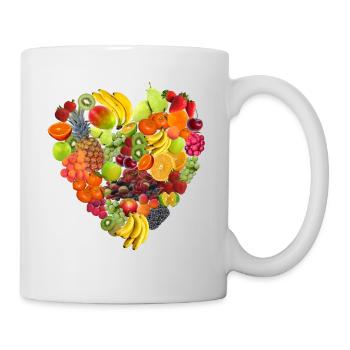 Fruit Heart Frutarian Vegan Healthy Gift - Mug - white - Right
