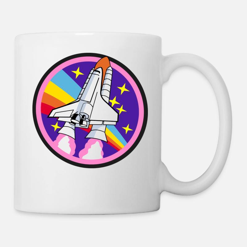 fusée - Mug blanc - blanc