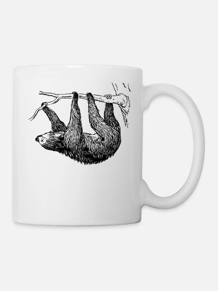 Faultier - Tasse - Weiß