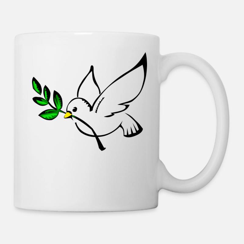 Frieden Taube - Tasse - Weiß