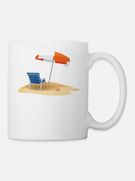 plage - Mug blanc - blanc