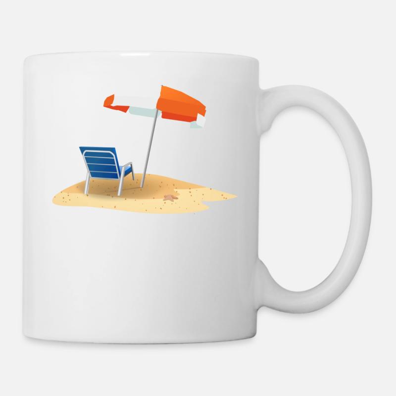 plage - Mug blanc - blanc