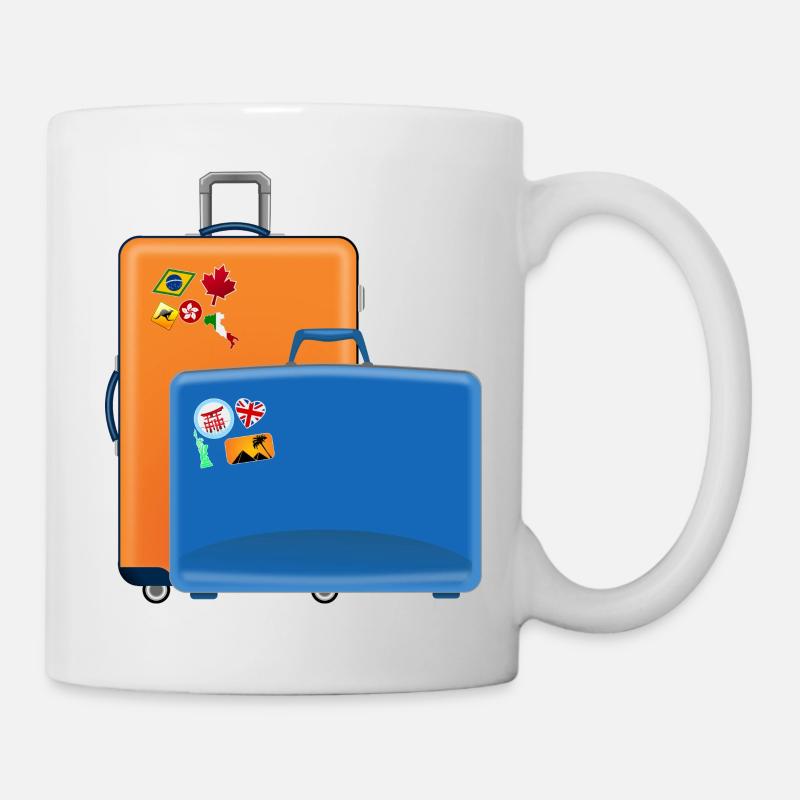 Koffer - Tasse - Weiß
