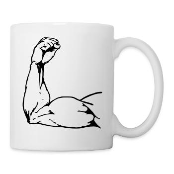 Power Arm - Tasse - Weiß - Rechts