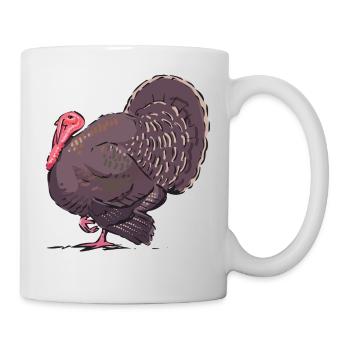 Truthahn - Tasse - Weiß - Rechts