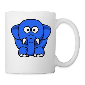 blauer Elefant - Mug - white - Right