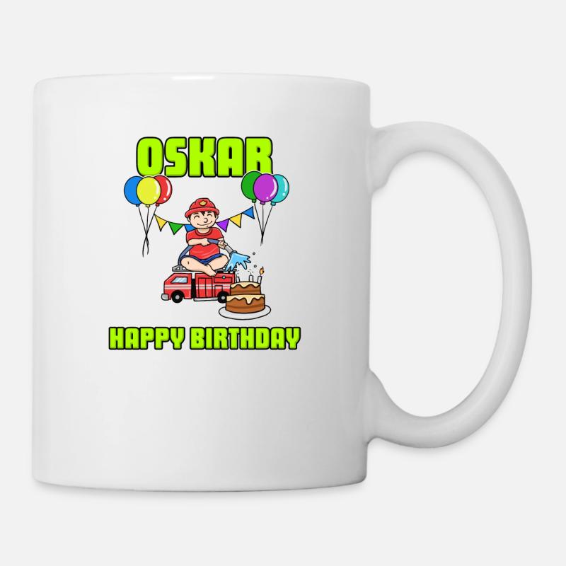 Birthday Fire Brigade Oskar Gift Birthday - Mug - white