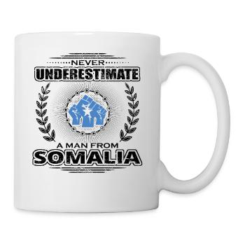Unterschaetze niemals Mann Roots SOMALIA png - Tasse - Weiß - Rechts