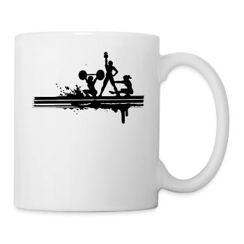 3 fleißige Sportler - Tasse - Weiß - Rechts