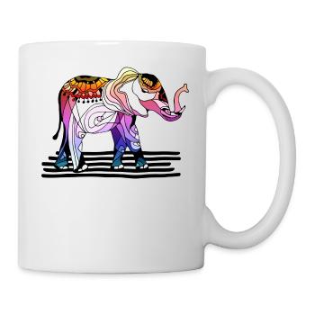 éléphant - Mug blanc - blanc - Droite