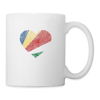 Herz DNS DNA Wurzeln Seychellen - Tasse - Weiß - Rechts