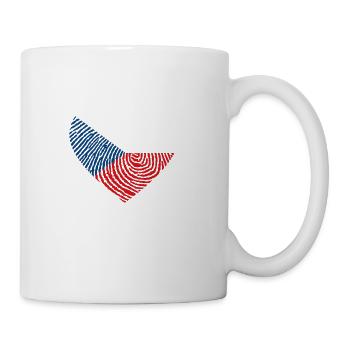 Herz DNS DNA Wurzeln Tschechische Republik - Tasse - Weiß - Rechts