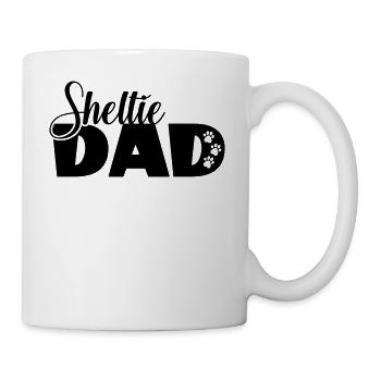 Sheltie dad Shetland Sheepdog Dog Daddy saying - Mug - white - Right