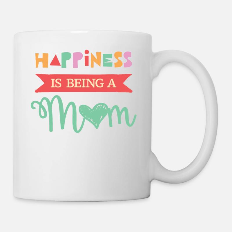 Glück ist es eine Mama zu sein. - Tasse - Weiß