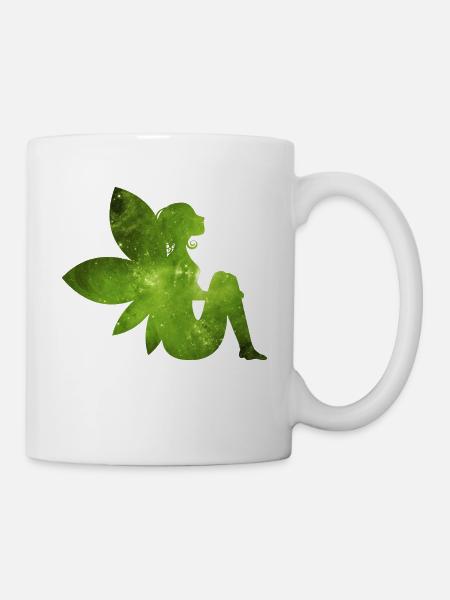 Grüne Fee Geschenk Idee Elfe - Tasse - Weiß