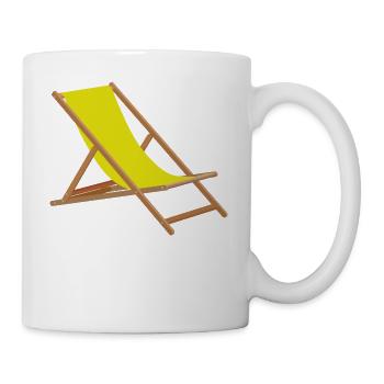 Strand Sommer Sonne Liegestuhl Urlaub - Tasse - Weiß - Rechts