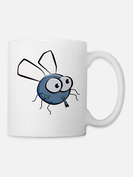 moustique drôle - Mug blanc - blanc