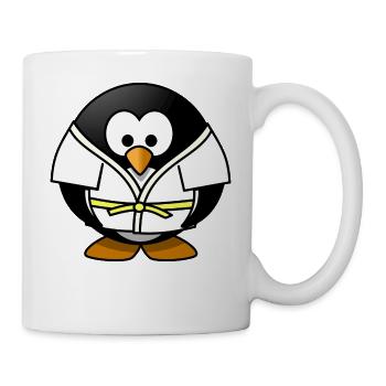 little penguin at the judo - Mug - white - Right