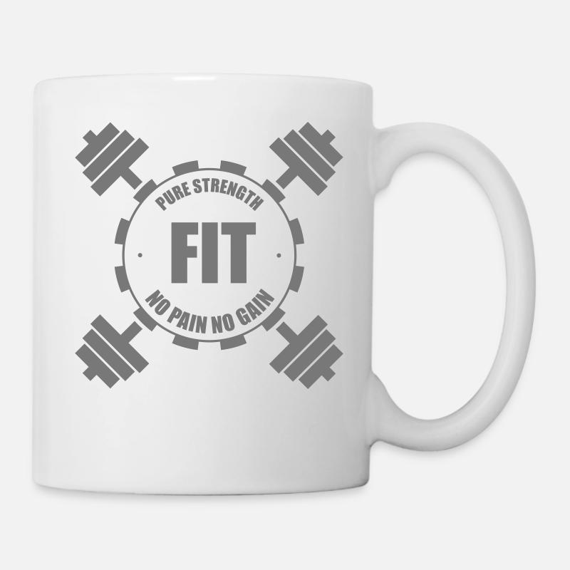 Gewichte. Heben. Gewichtheber. gewichte - Tasse - Weiß