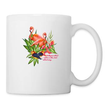 cygne avec qoutes - Mug blanc - blanc - Droite