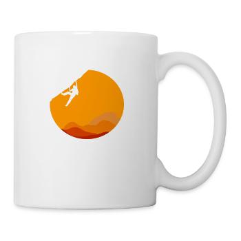 Klettern vor Sonnenuntergang Sonne Berg Geschenk - Mug blanc - blanc - Droite