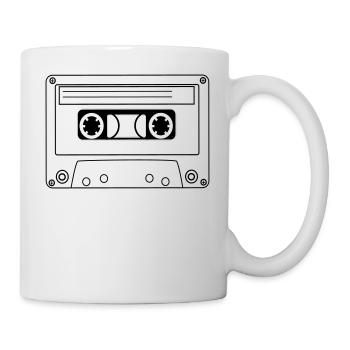 Oldschool Hip Hop Kassette - Tasse - Weiß - Rechts
