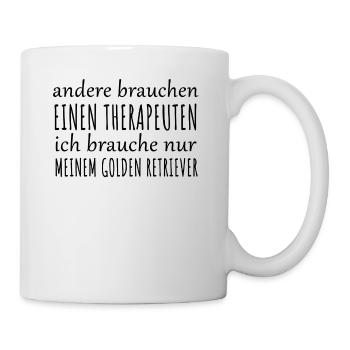 Golden Retriever Hund Shirt Geschenk - Tasse - Weiß - Rechts
