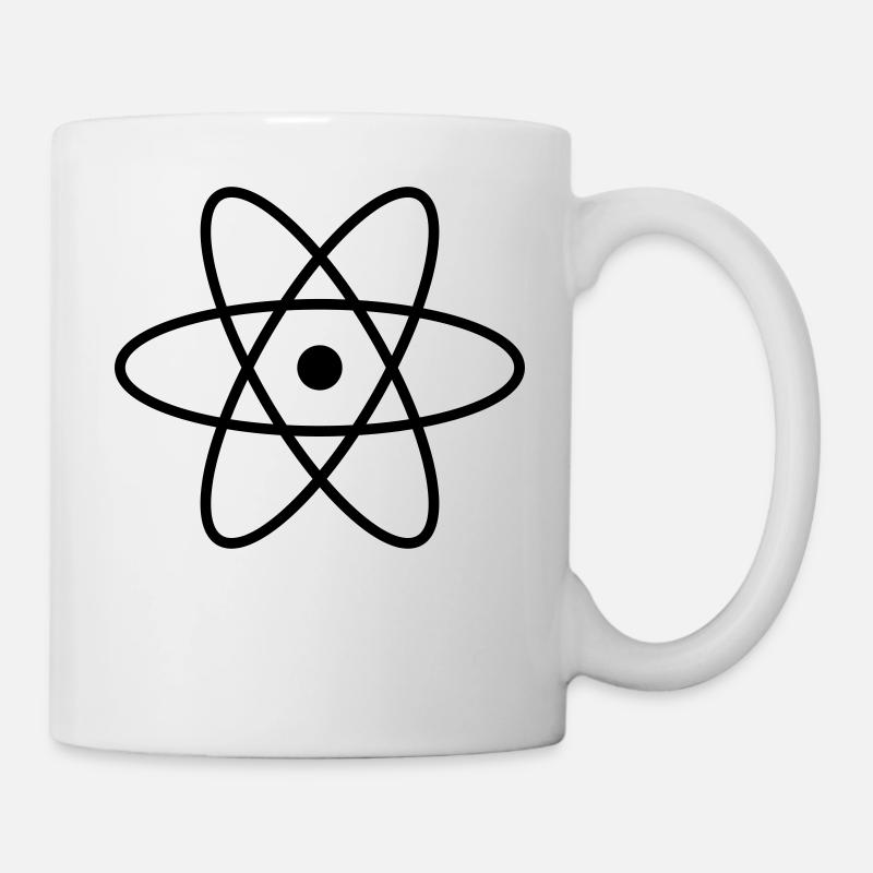 Atom Symbol Idee Geschenk Zeichen Physik - Mug blanc - blanc