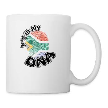 Geschenk Its in my dna dns roots Suedafrika - Tasse - Weiß - Rechts
