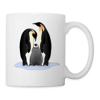 Pinguin Familile - Tasse - Weiß - Rechts