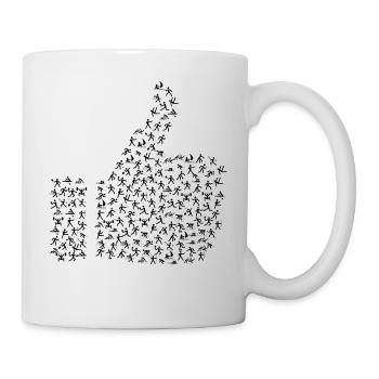 Daumen hoch Sport - Tasse - Weiß - Rechts