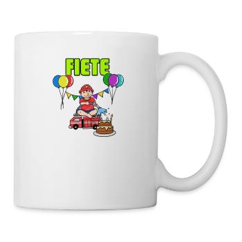 Feuerwehr Fiete Geschenk - Tasse - Weiß - Rechts