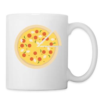 Pizza T-Shirts - Tasse - Weiß - Rechts