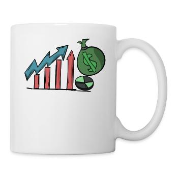 investissement d'investissement part l'idée de la croissance des prix - Mug blanc - blanc - Droite
